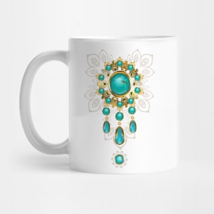 Jewelry with Turquoise Beads Mug